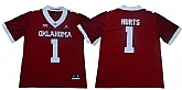 Oklahoma Sooners 1 Jalen Hurts Red 47 Game Winning Streak College Football Jersey,baseball caps,new era cap wholesale,wholesale hats